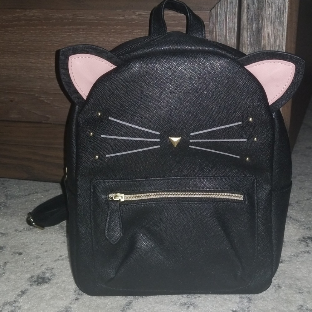Black Cat Mini Backpack